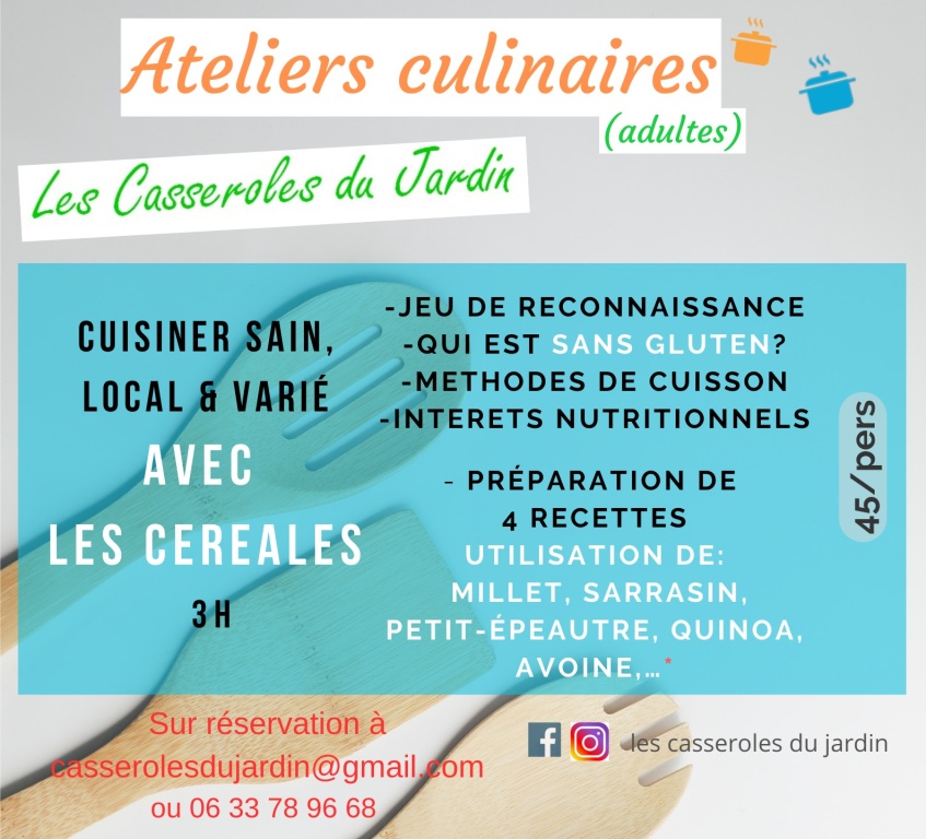 Atelier Cuisiner sain, local & varié avec les céréales